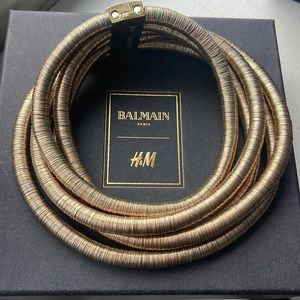 Balmain Paris H&M Gold Necklace size M